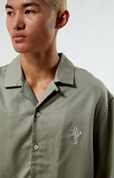 PacSun Rogue Oversized Embroidered Camp Shirt