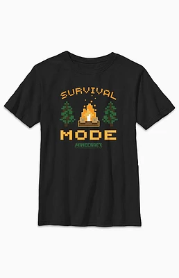 Kids Minecraft Camp Fire Survival T-Shirt