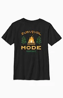 Kids Minecraft Camp Fire Survival T-Shirt