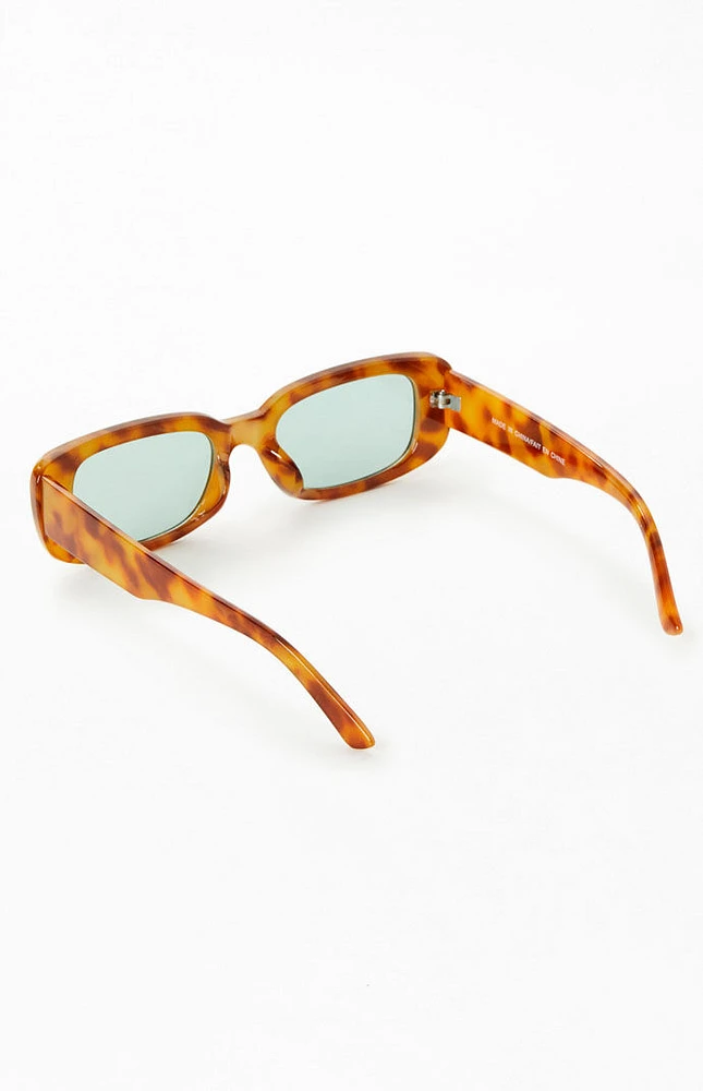 Brown Plastic Square Sunglasses