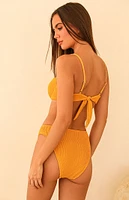 Yellow Diana Bralette Bikini Top