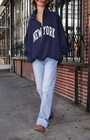 John Galt New York Missy Half Zip Sweatshirt