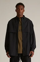 Fear of God Essentials Black Military Nylon Overshirt Jacket