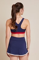 PAC 1980 WHISPER Active Navy Contrast Split Mini Skort