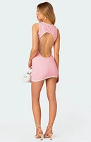 Edikted Back Cut Out Knitted Mini Dress