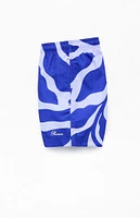 PacSun Blue Vines AOP 4.5'' Swim Trunks