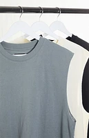 Pacsun 3 Pack Solid Color Cutoff Muscle T-Shirts