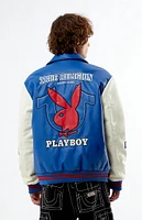 True Religion x Playboy Faux Leather Varsity Jacket