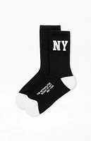 The Met x PacSun Black & White NY Crew Socks