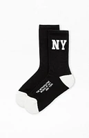 x PacSun Black & White NY Crew Socks