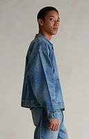 Fear of God Essentials Classic Blue Denim Trucker Jacket
