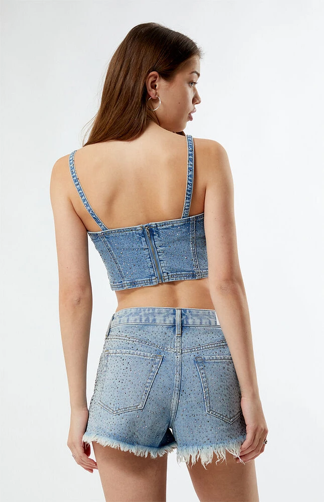 PacSun Disco Party Denim Corset