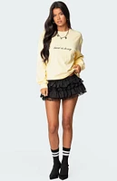 Edikted Honeybee Oversized Long Sleeve T-Shirt