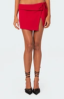 Edikted Selena Asymmetric Wrap Mini Skirt