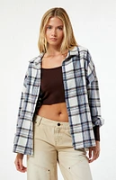 LA Hearts Oversized Boyfriend Flannel Shirt