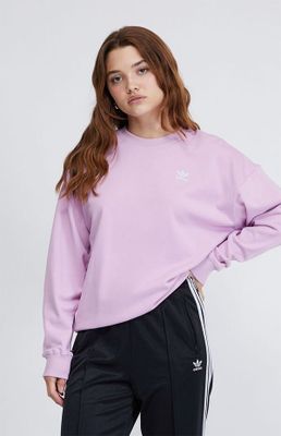 Purple Graphic Crew Neck Sweatshirt