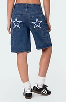 Edikted Stargirl Denim Bermuda Shorts