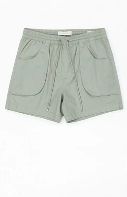 PacSun Olive Trey Volley Shorts