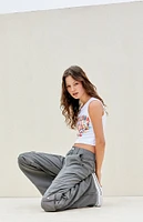 PacSun Dark Gray Low Rise Baggy Flare Cargo Pants