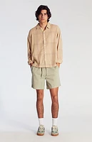 Pacsun Green Twill Volley Shorts