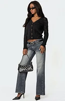Edikted Georgie Textured Knit Cardigan
