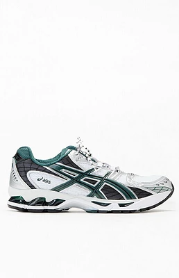 ASICS White & Green Gel Nimbus 10.1 Shoes