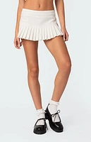 Edikted Donna Denim Pleated Mini Skort