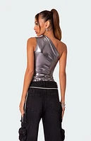 Edikted Feona Gathered Metallic Bodysuit