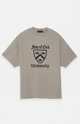 Fear of God Essentials Heather Grey Heavy Crew Neck T-Shirt