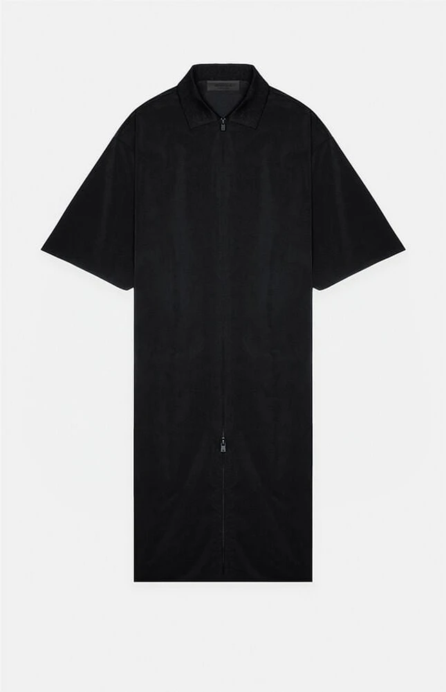 Fear of God Essentials Women's Jet Black Full Zip Polo Dress