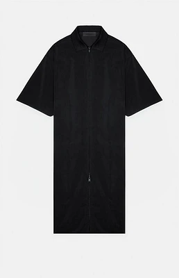 Fear of God Essentials Women's Jet Black Full Zip Polo Dress