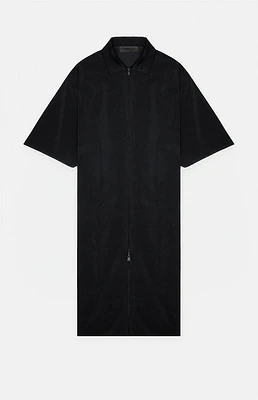 Fear of God Essentials Women's Jet Black Full Zip Polo Dress