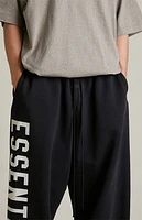 Fear of God Essentials Black Heavy Fleece Relaxed Sweatpants