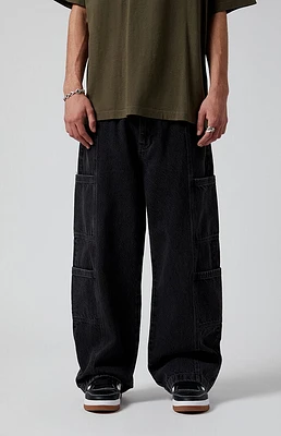 PacSun Black Extreme Baggy Cargo Jeans