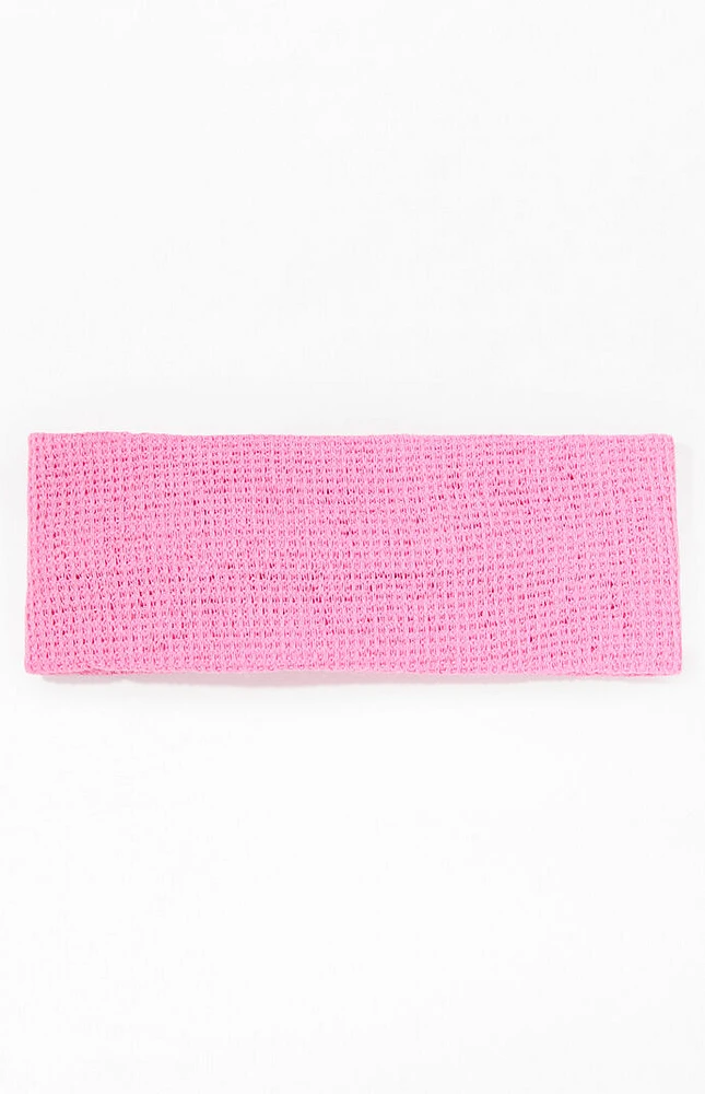 LA Hearts Pink Woven Soft Headband