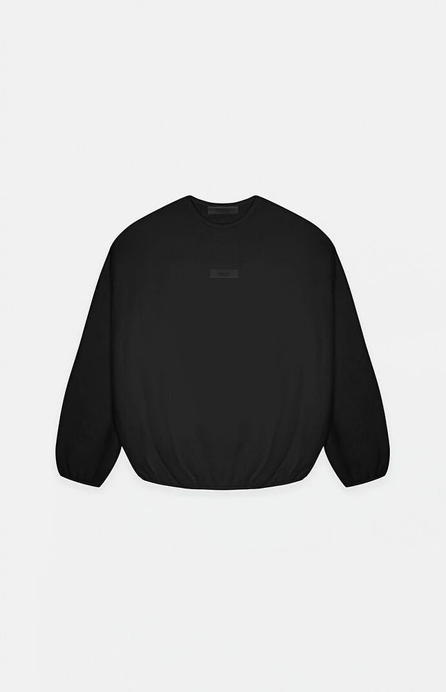 Kids Fear of God Essentials Black Crew Neck Sweatshirt