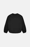 Kids Fear of God Essentials Black Crew Neck Sweatshirt