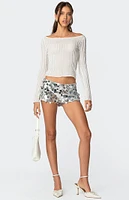 Edikted Sephira Sequin Micro Shorts