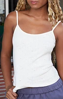 John Galt Skylar Bunny Pointelle Tank Top