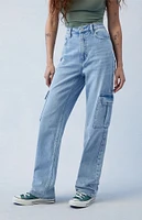 PacSun Light Indigo '90s Boyfriend Cargo Jeans