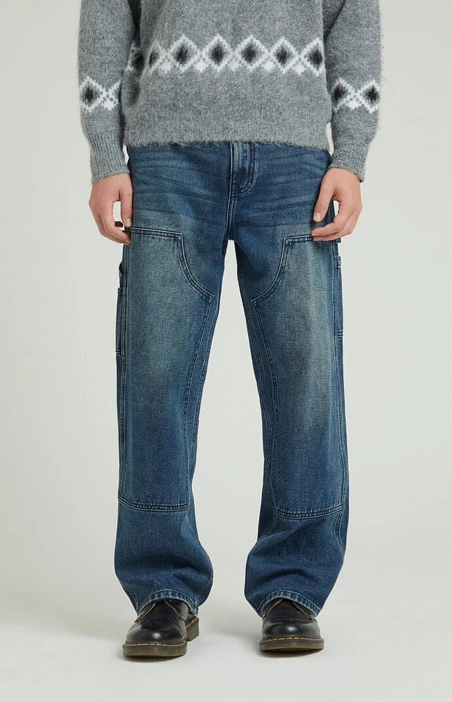 PacSun Dark Indigo Baggy Carpenter Jeans