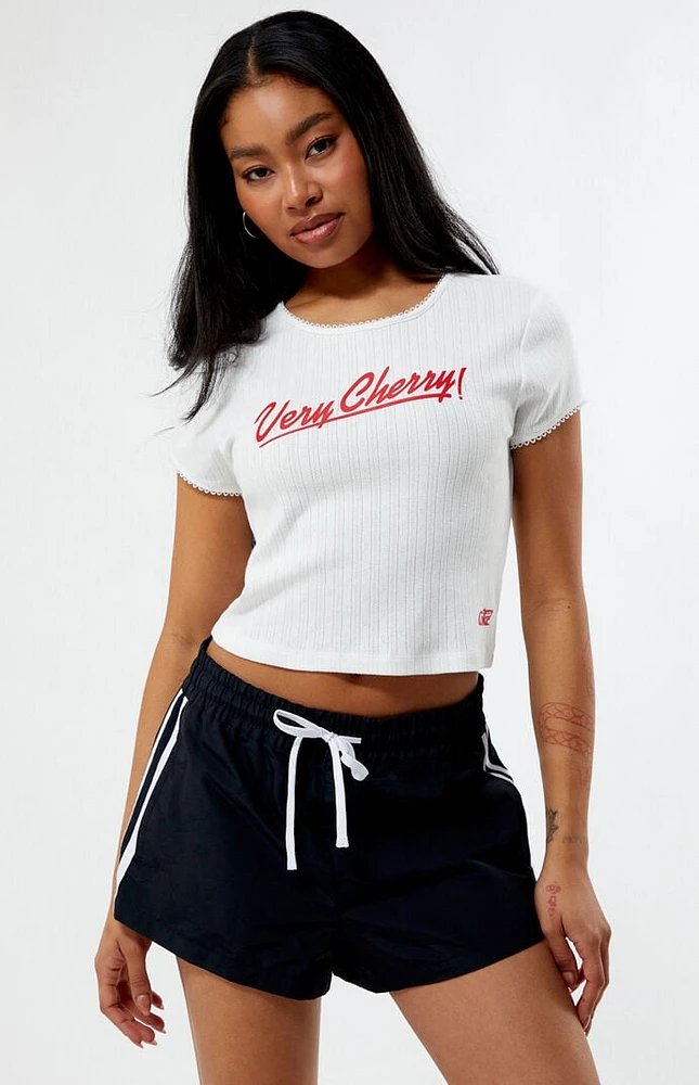 By PacSun Cherry Coke Pointelle T-Shirt