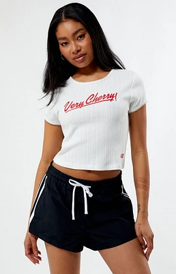 Coca Cola By PacSun Cherry Coke Pointelle T-Shirt