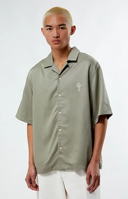 PacSun Rogue Oversized Embroidered Camp Shirt