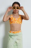 PacSun Kids Orange Floral Bikini Top & Bottom Set