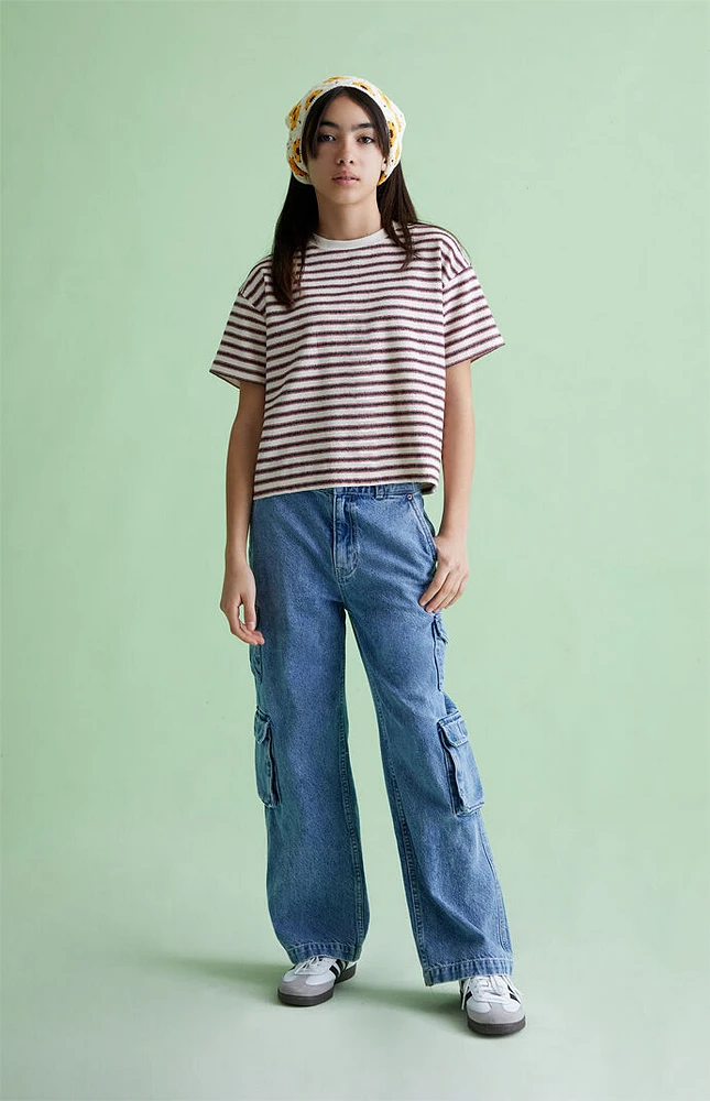 PacSun Kids Medium Indigo Baggy Cargo Jeans