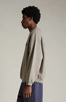Fear of God Essentials Heather Grey Fleece Crew Neck Sweatshirt
