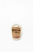 Birkenstock Women's Arizona Slide Sandal Cream