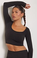 PAC 1980 Active Christy Long Sleeve Crop Top