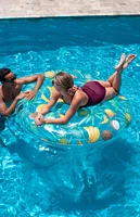 PoolCandy Inflatable Giant Tropical Fruit Island Pool Float